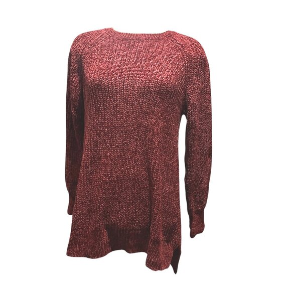 Time And Tru Soft Burgundy Long Sleeve Chunky Knit Sweater Sz Medium (8/10) Wome - Picture 7 of 13